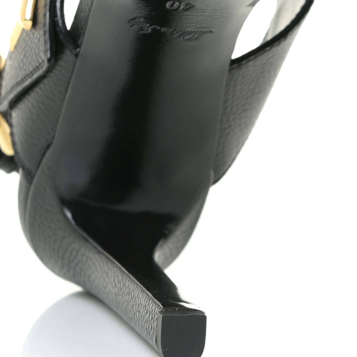 Louis Vuitton Grained Calfskin Horizon Platform Sandals 40 Black 8 of 18