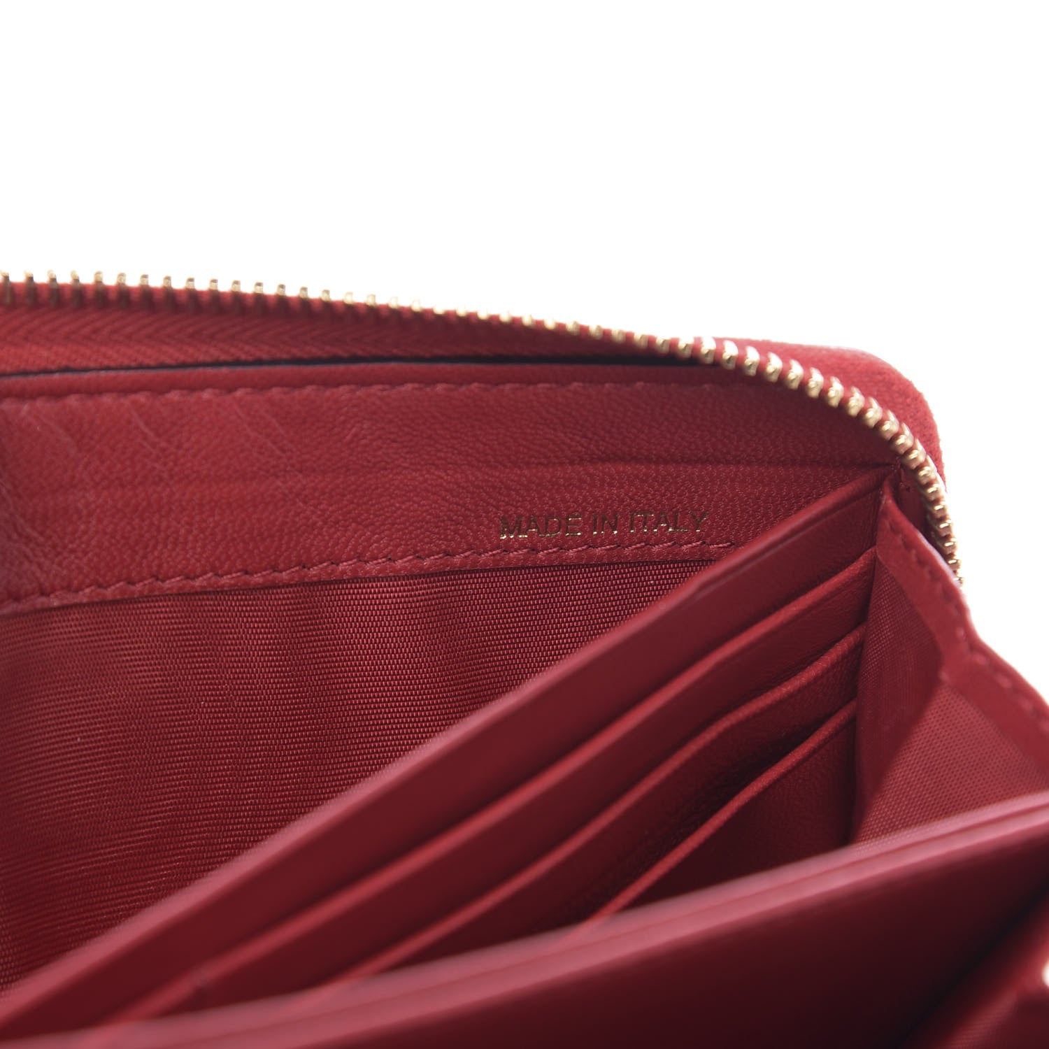 Valentino Garavani Lambskin Rockstud Spike Zip Around Wallet Red 8 of 9