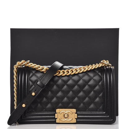 Chanel Caviar Quilted Medium Boy Flap Black 8 of 8