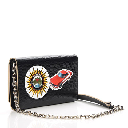 Louis Vuitton Epi World Tour Twist Chain Wallet Black 3 of 8