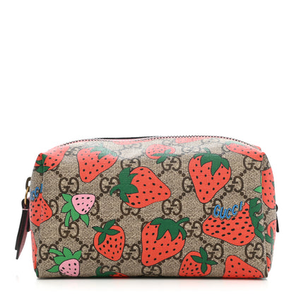 Gucci GG Supreme Monogram Strawberry Cosmetic Case 1 of 8