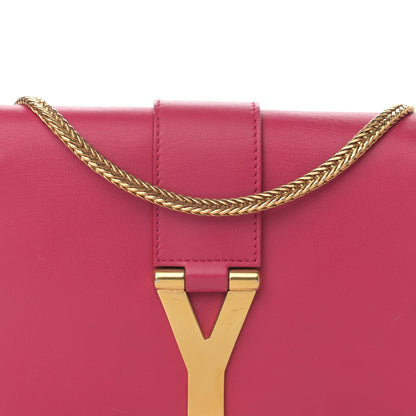 Saint Laurent Calfskin Small Classic Y Satchel Bag Fuchsia 9 of 15