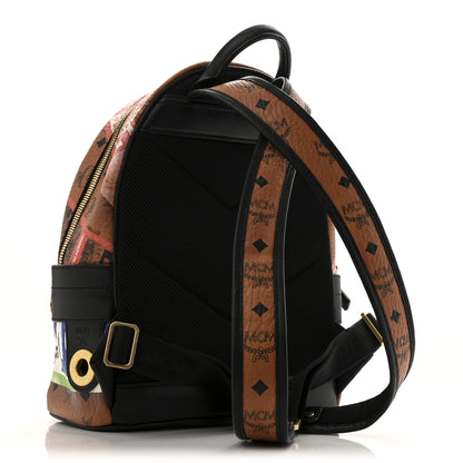 MCM Visetos Flight Print Small Stark Backpack Cognac 3 of 15