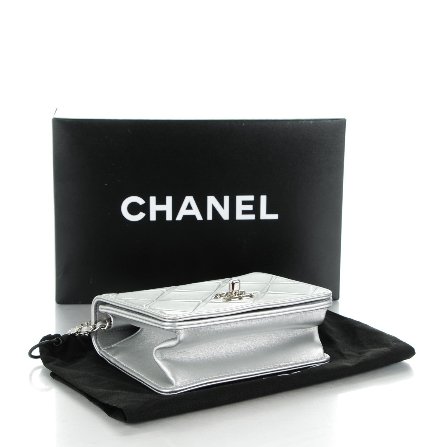 Chanel Metallic Calfskin Mini Propeller Flap Silver 4 of 8