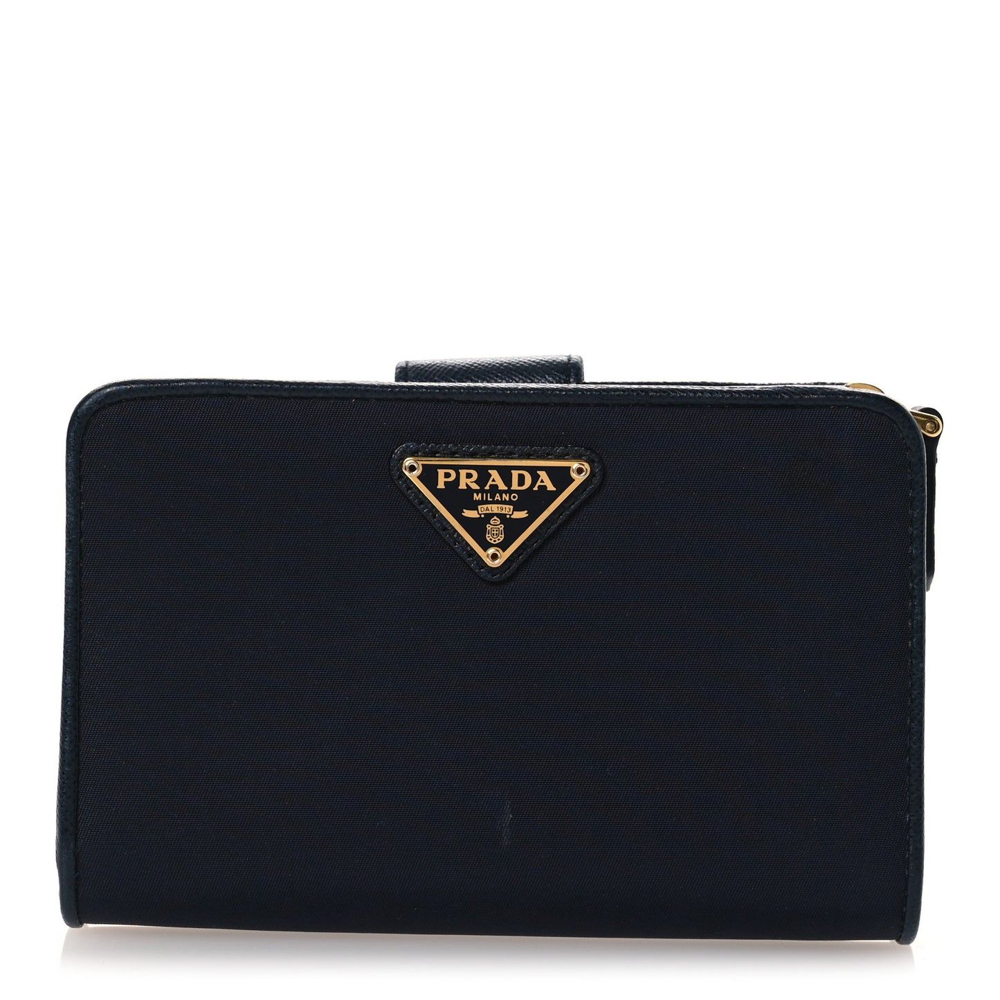 Nylon Saffiano Metal Wallet Royal