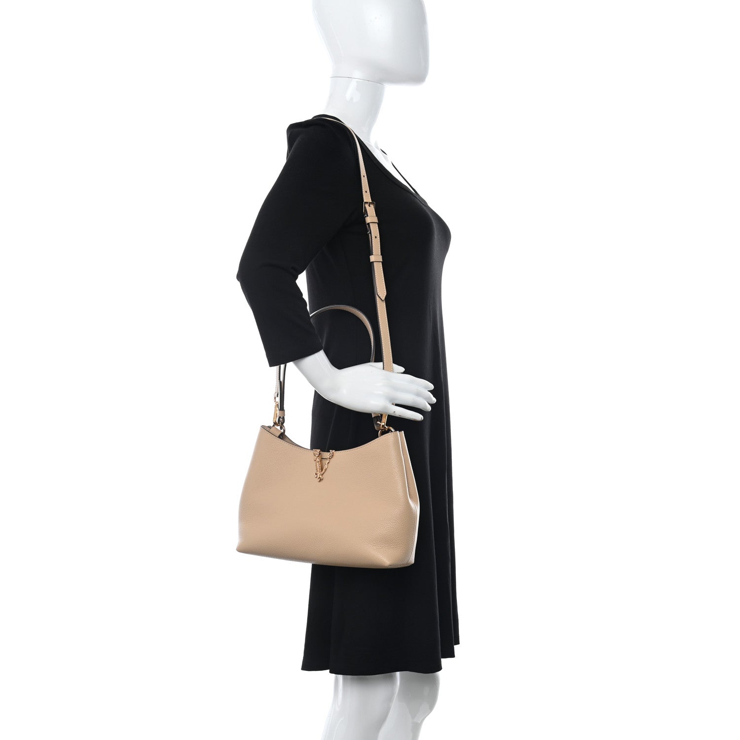 Versace Calfskin Vitello Virtus Hobo 2 of 9