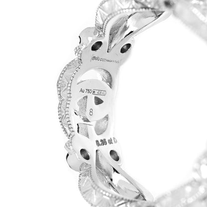 Gucci 18K White Gold Diamond Flora Pave Ring 48 4.5 4 of 5