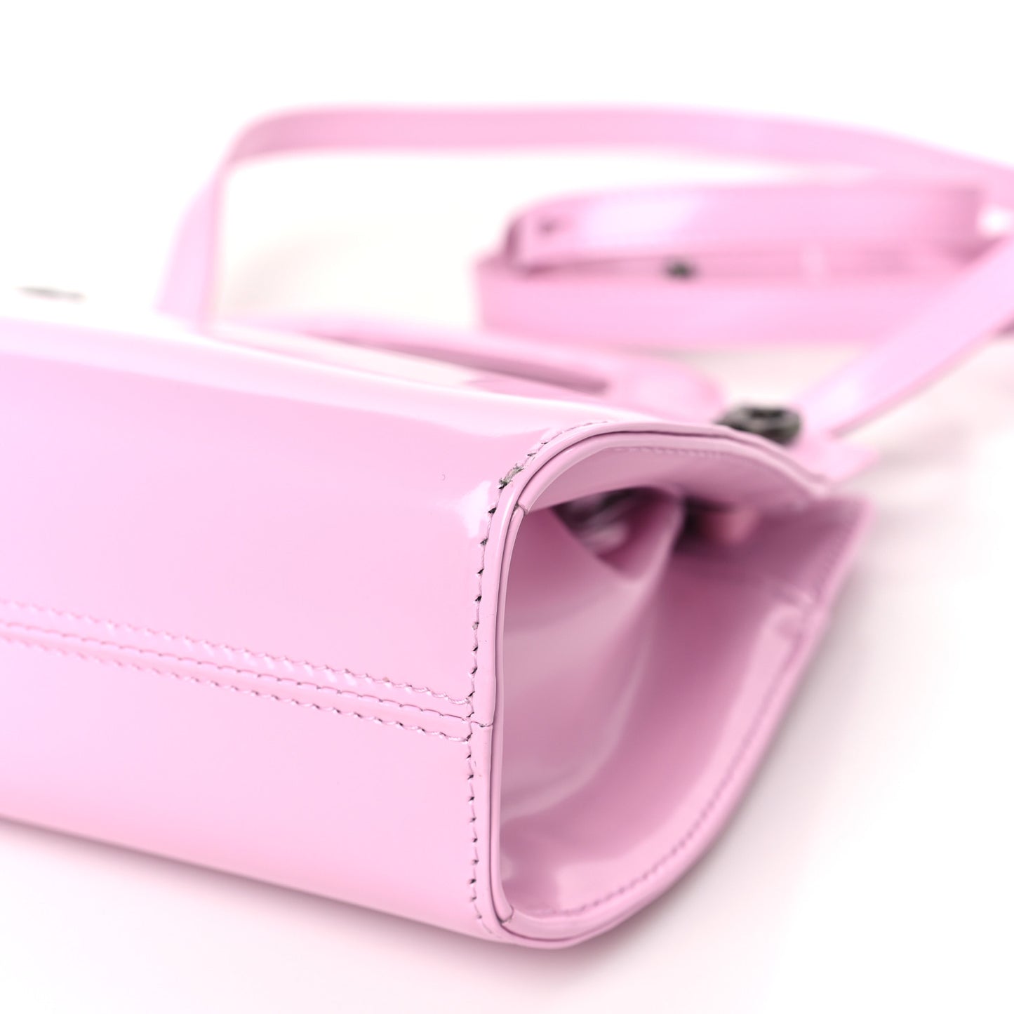 Brushed Calfskin Mini Wanda Top Handle Bag Bubble Gum