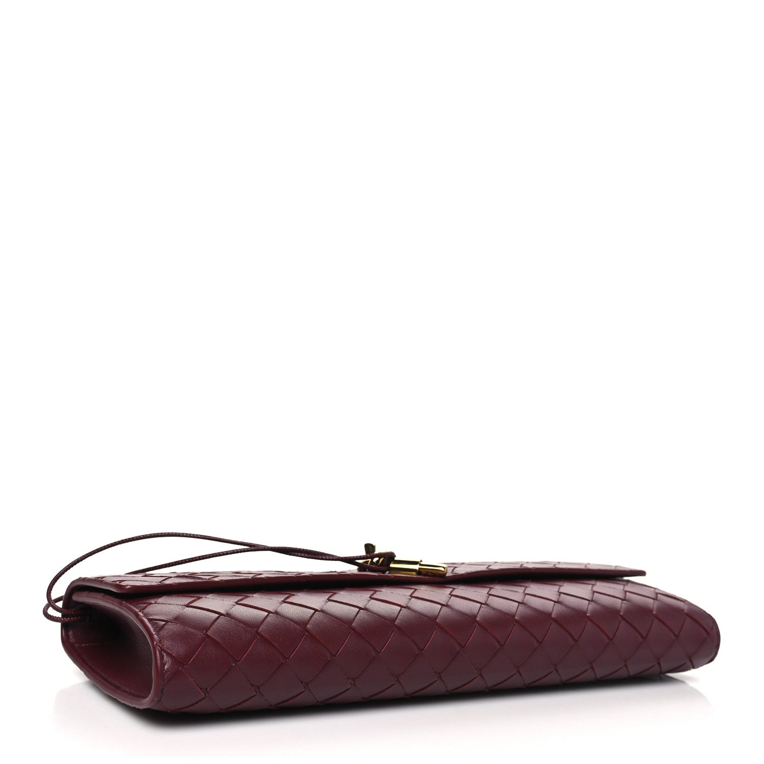 Bottega Veneta Nappa Intrecciato Long Andiamo Top Handle Clutch Barolo 4 of 9
