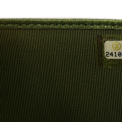 Chanel Iridescent Lambskin Quilted Small Compact Wallet Green 9 of 13