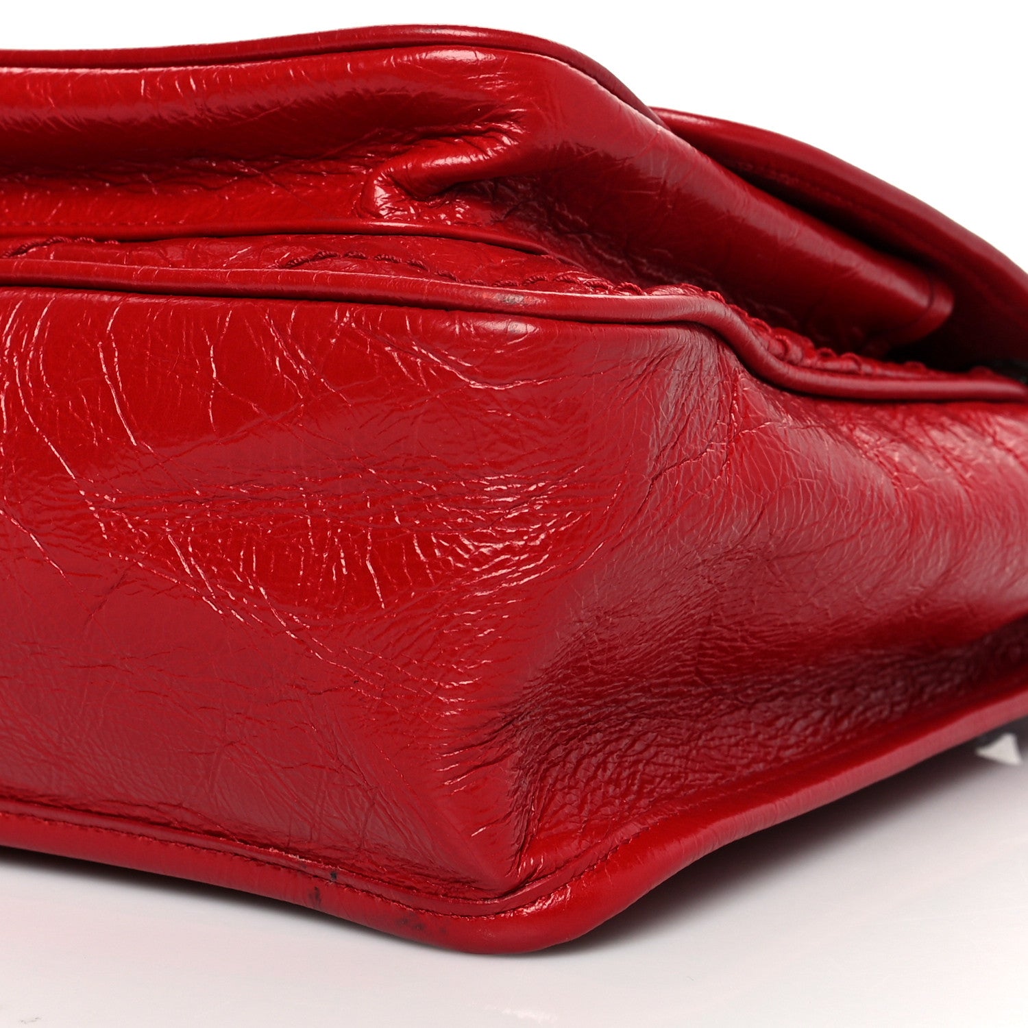 Saint Laurent Crinkled Calfskin Matelasse Monogram Medium Niki Chain Satchel Rouge Eros 10 of 13