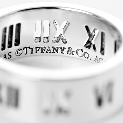 Tiffany Sterling Silver Wide Atlas Pierced Ring 58 8.25 4 of 5