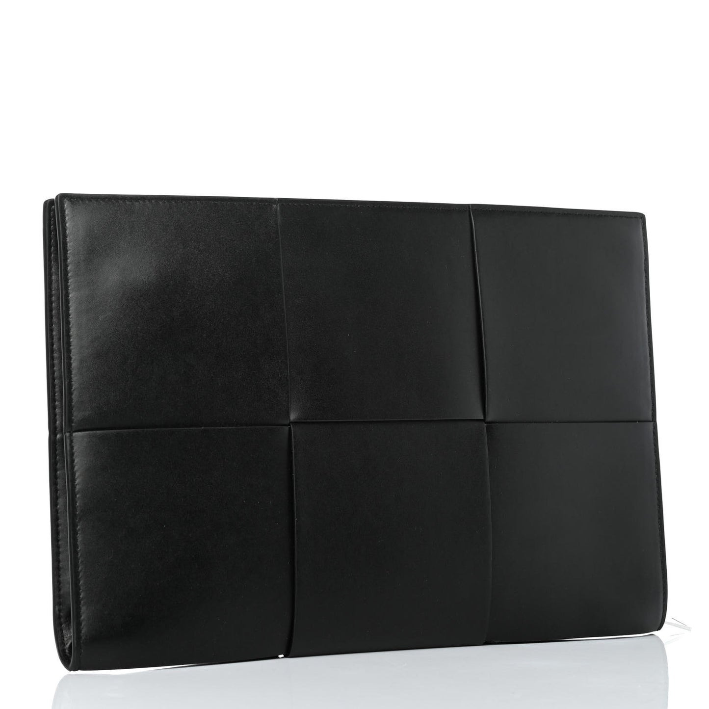 Calfskin Maxi Intrecciato Document Case Black