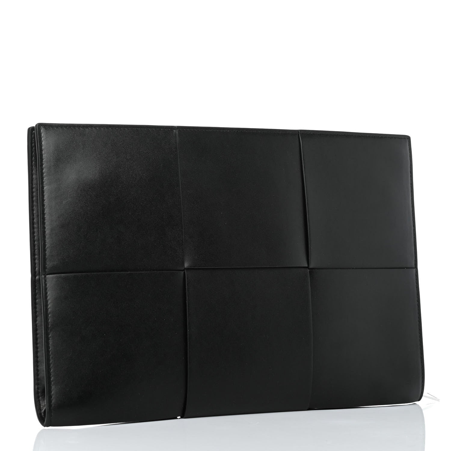 Bottega Veneta Calfskin Maxi Intrecciato Document Case Black 2 of 4