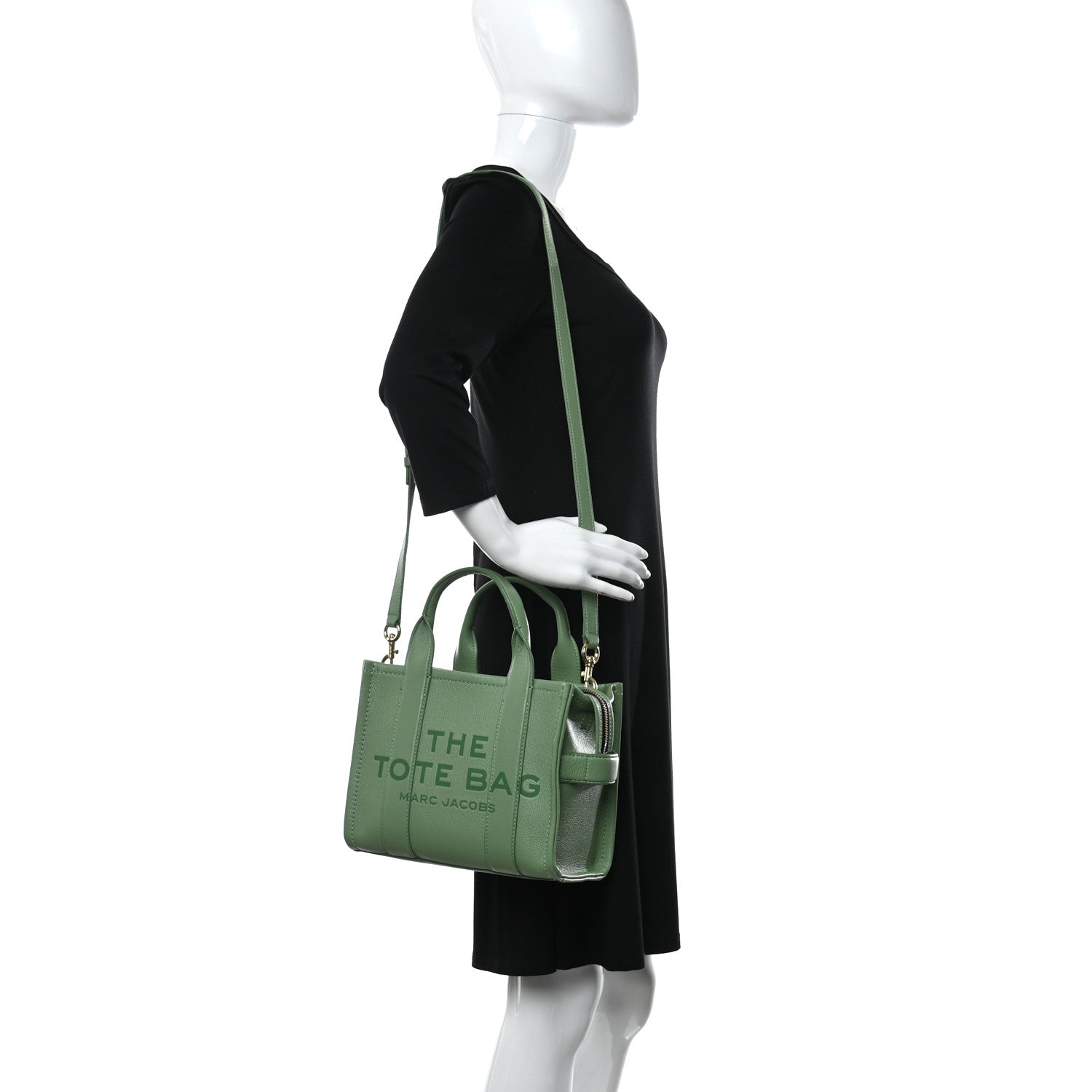 Marc Jacobs Grained Calfskin Small The Tote Bag Aspen Green 2 of 12