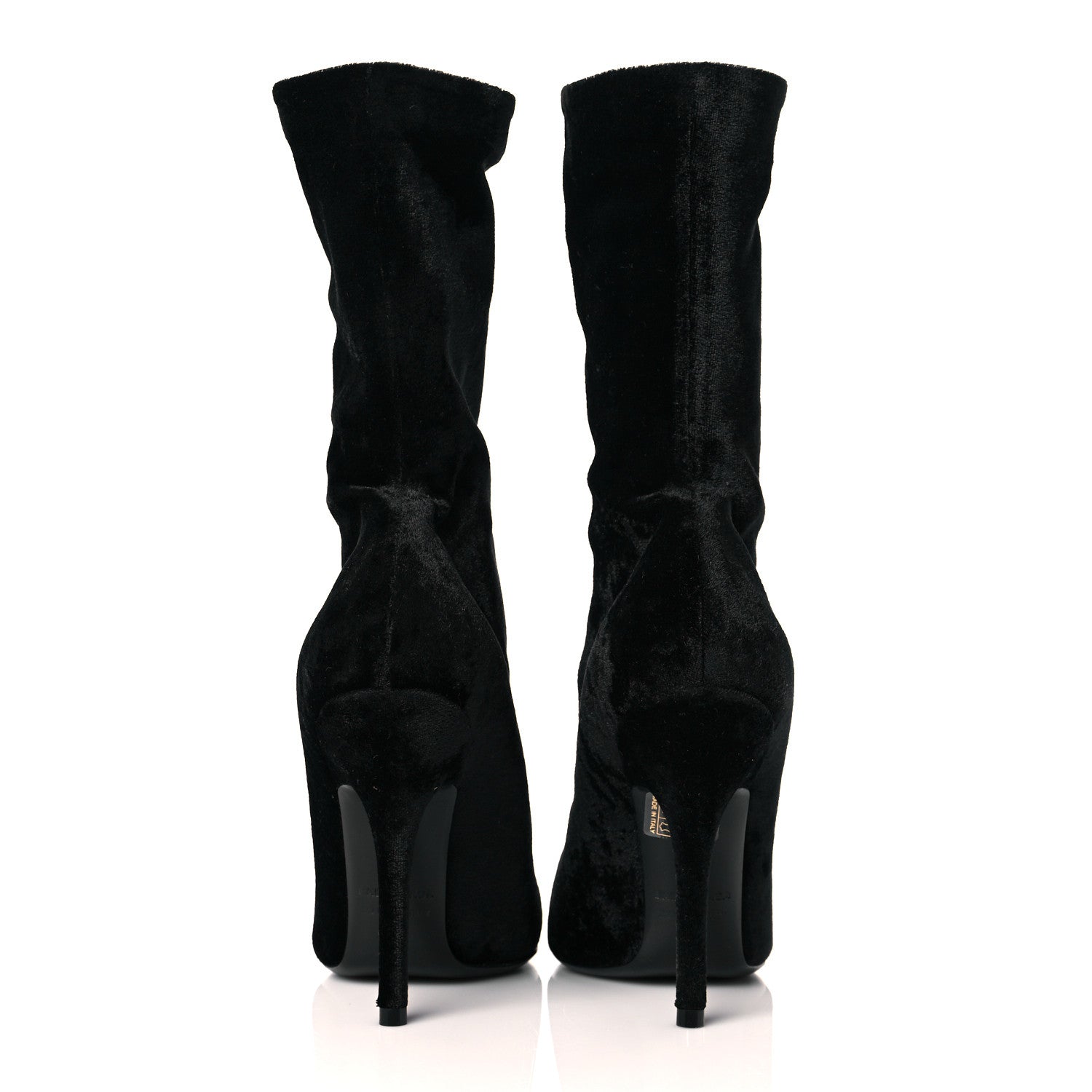 Balenciaga Velvet Spandex Extreme Pointed Toe Knife Ankle Boots 38 Black 5 of 8