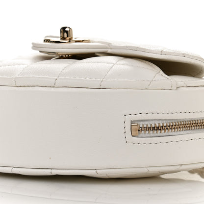 Chanel Lambskin Quilted CC In Love Heart Clutch With Chain White 10 of 11