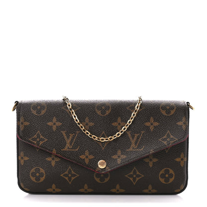 Louis Vuitton Monogram Pochette Felicie Chain Wallet Fuchsia 3 of 17