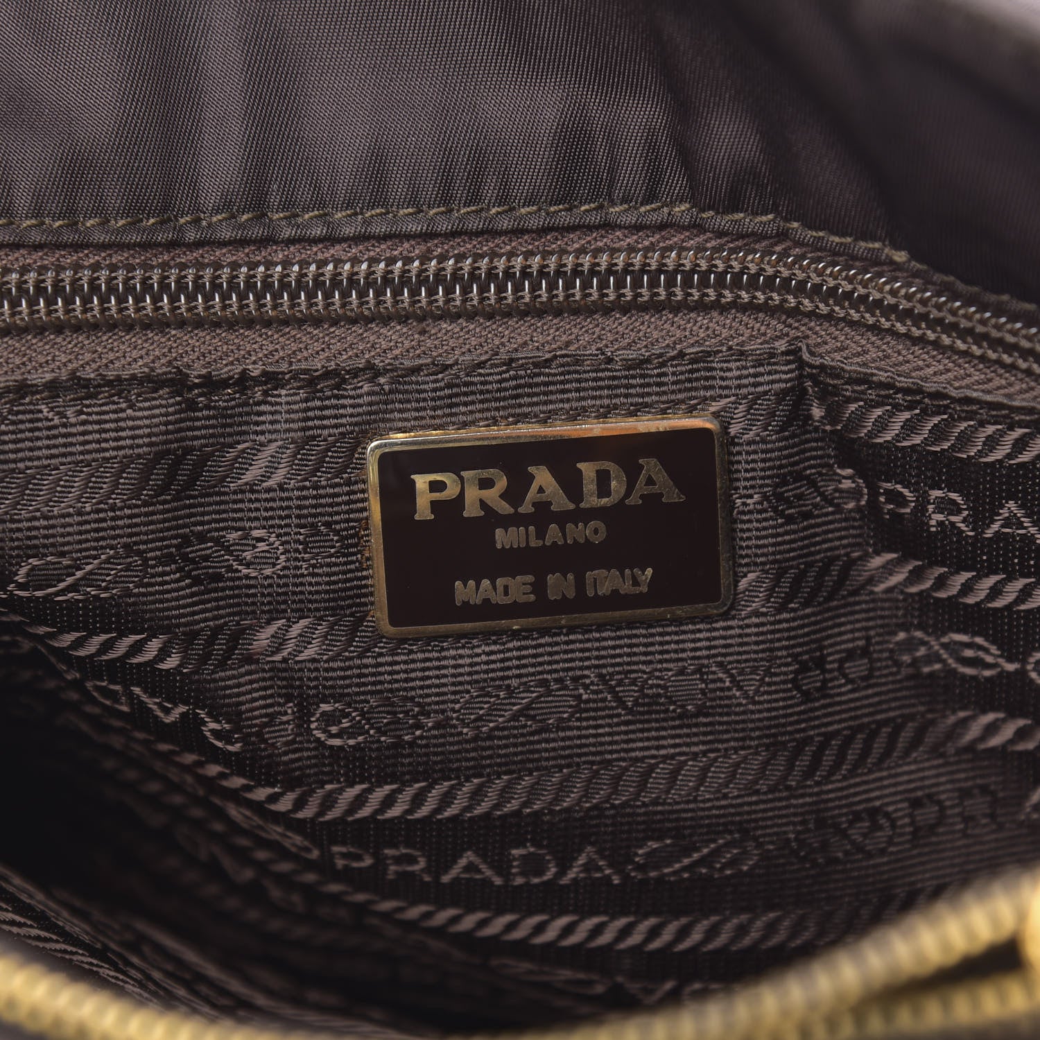 Prada Nylon Tessuto Chain Shoulder Bag Ebano 6 of 10