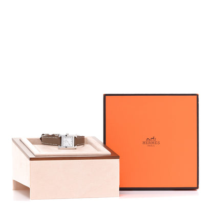 Hermes Stainless Steel Swift 17.2mm Heure H Hour Watch Etoupe 5 of 5
