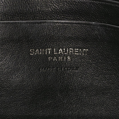 Saint Laurent Calfskin Crocodile Embossed Monogram Mini Lou Camera Bag Black 6 of 9