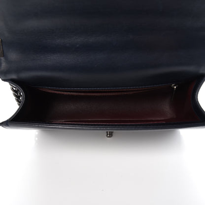 Chanel Calfskin Embossed New Medium Paris Salzburg Boy Flap Navy 5 of 11