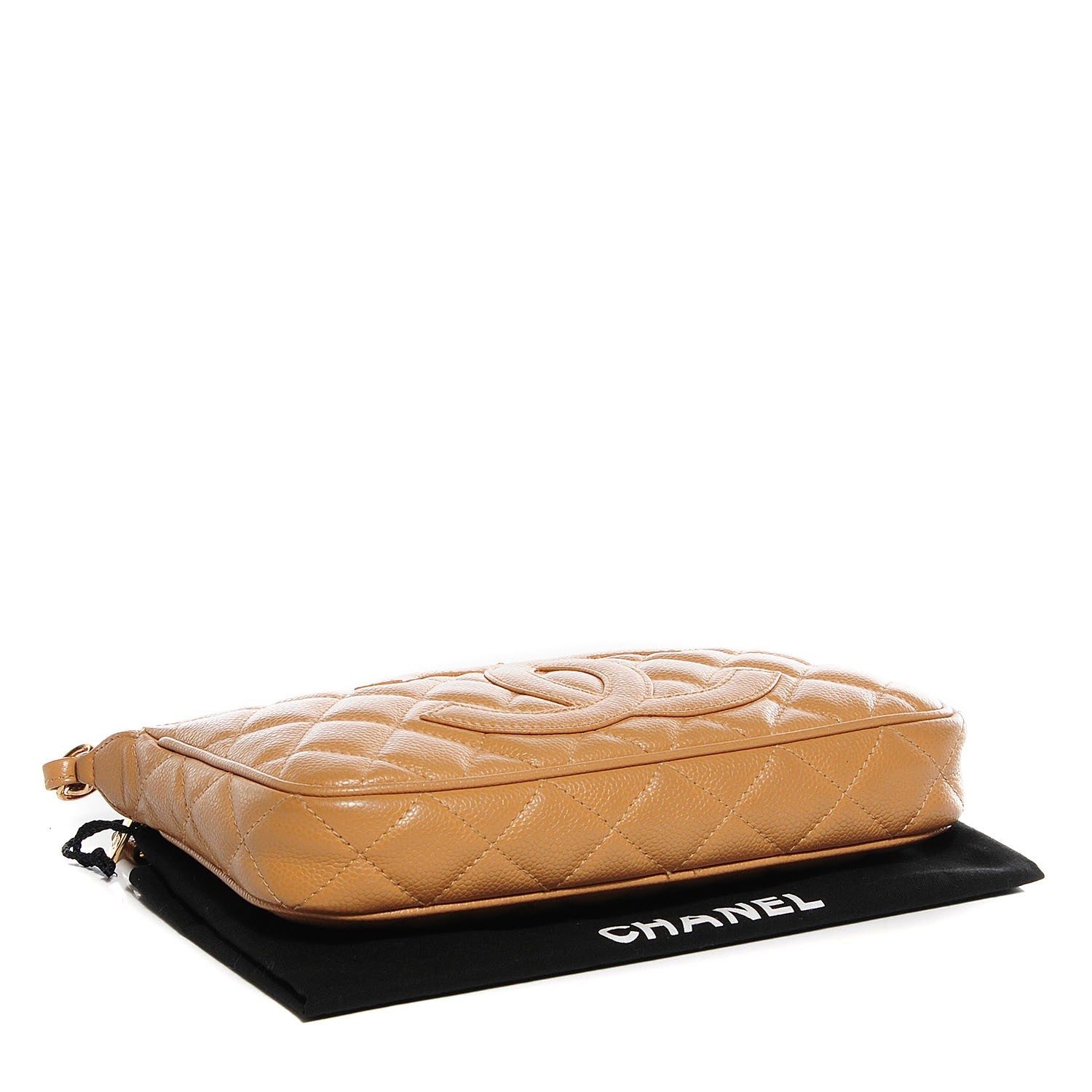 Chanel Caviar Quilted Shoulder Bag Beige 4 of 8