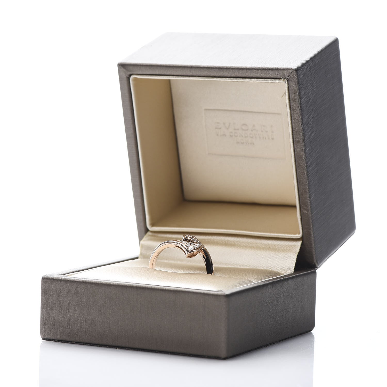 Bulgari 18K Rose Gold Diamond Divas' Dream Ring 55 7.25 7 of 7