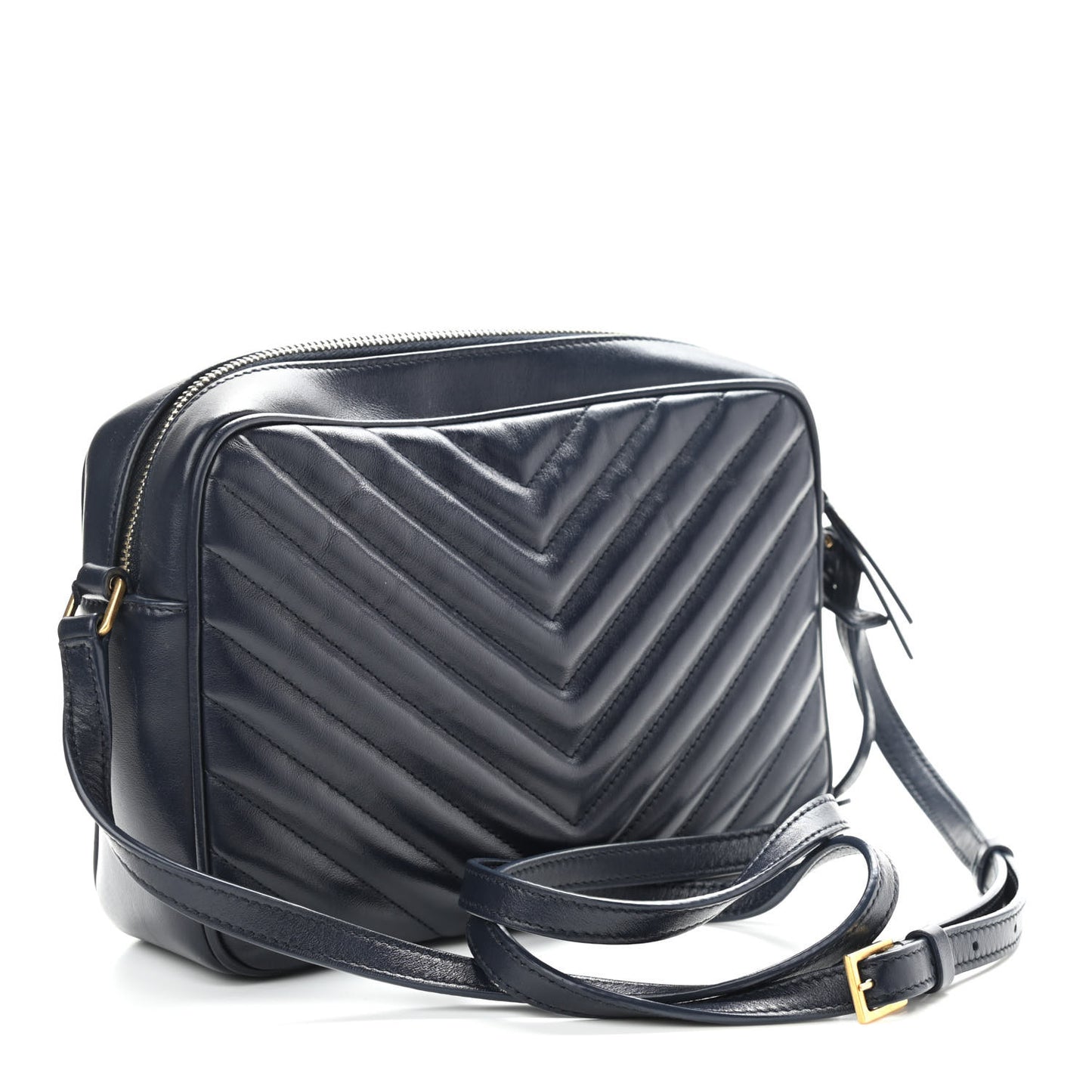 Calfskin Matelasse Monogram Lou Camera Bag Deep Marine