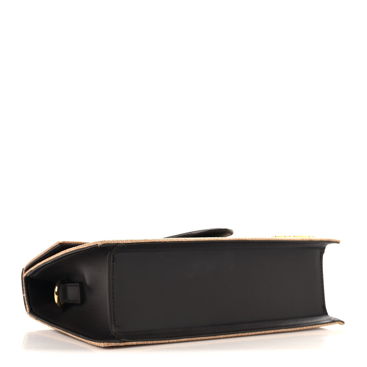 Jacquemus Raffia Smooth Calfskin Le Grand Bambino Natural Dark Brown 4 of 9