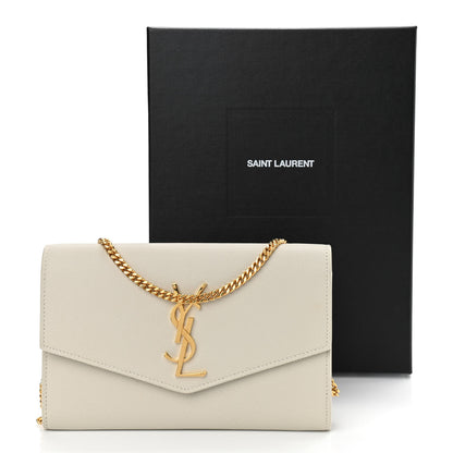 Saint Laurent Grain De Poudre Monogram Uptown Chain Wallet Crema Soft 11 of 11