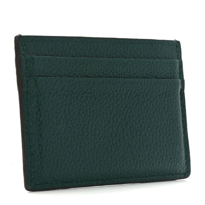 Gucci Grainy Calfskin Zumi Card Holder Green 3 of 6