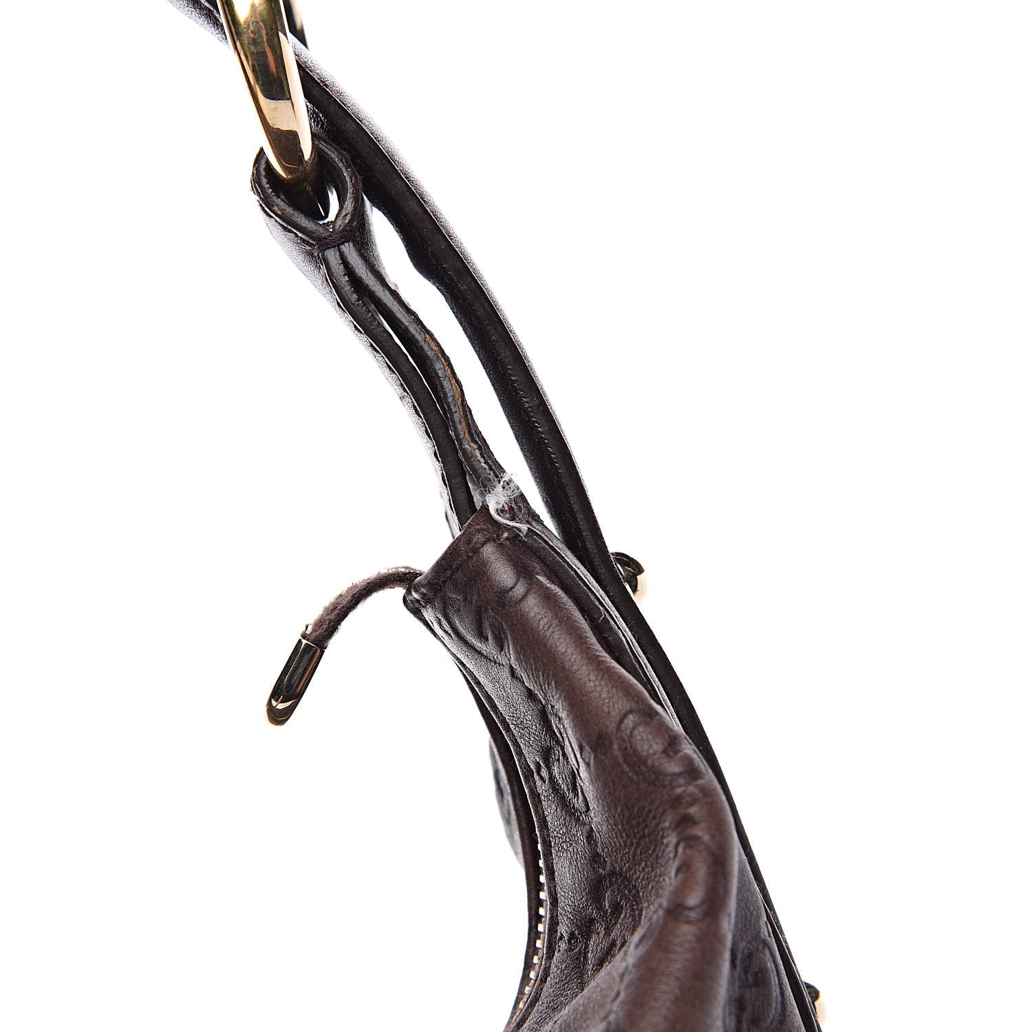 Gucci Guccissima Medium Horsebit Chain Hobo Dark Brown 13 of 15
