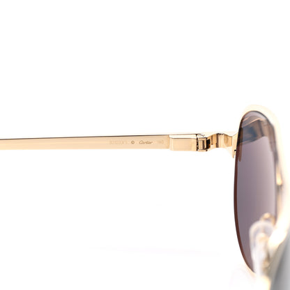 Cartier Santos de Cartier Sunglasses Gold Grey 5 of 10