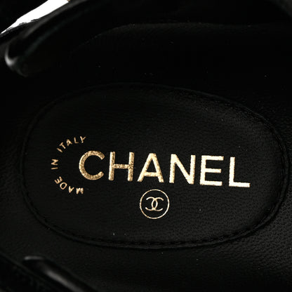 Chanel Grained Calfskin Velcro Dad Sandals 35.5 Black 7 of 9