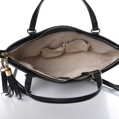 Gucci Pebbled Calfskin Small Soho Top Handle Bag Black 5 of 9