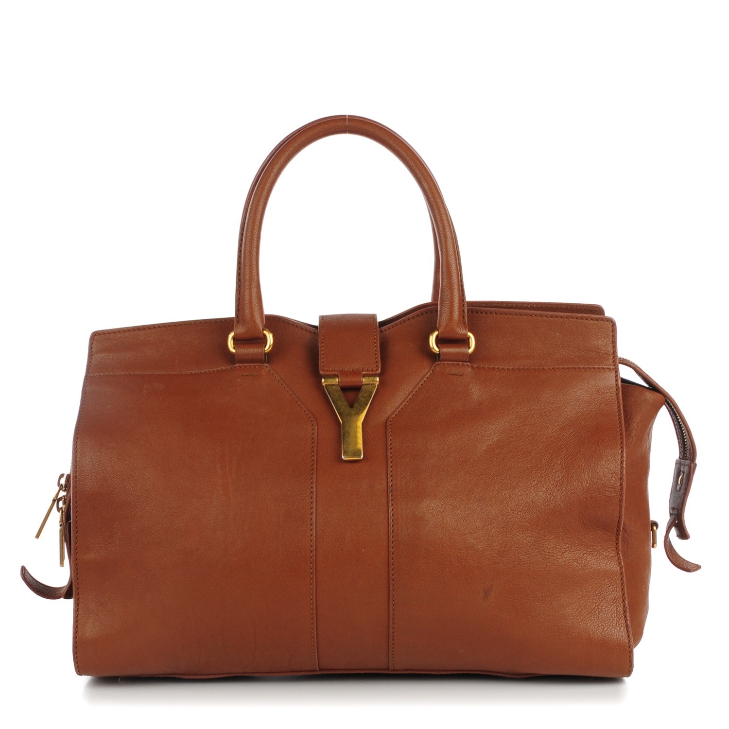 Saint Laurent Sheepskin Medium Cabas ChYc Bag Whiskey 1 of 7