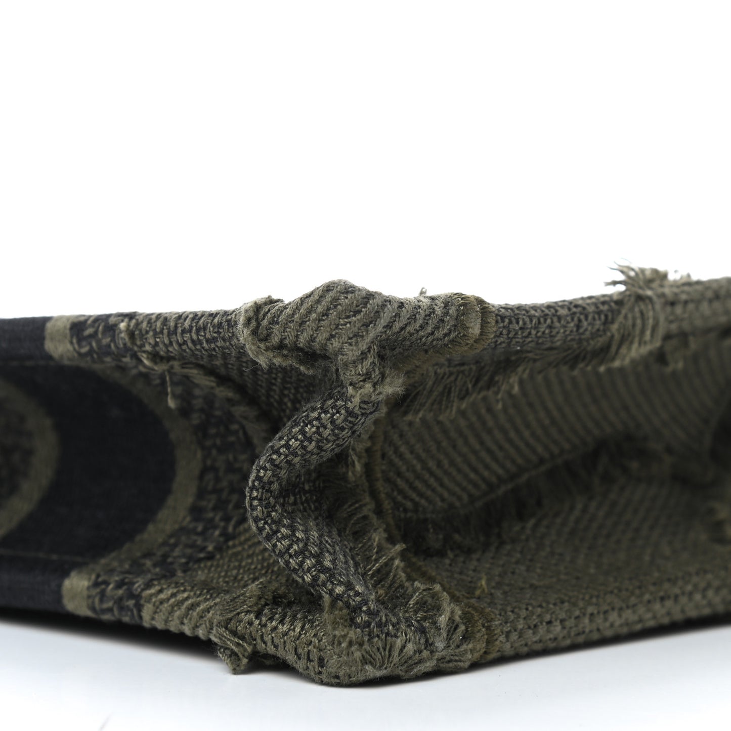 Canvas Embroidered Camouflage Mini Book Tote Green