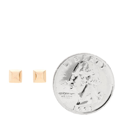 Hermes 18K Rose Gold Clou d'H Stud Earrings 2 of 5