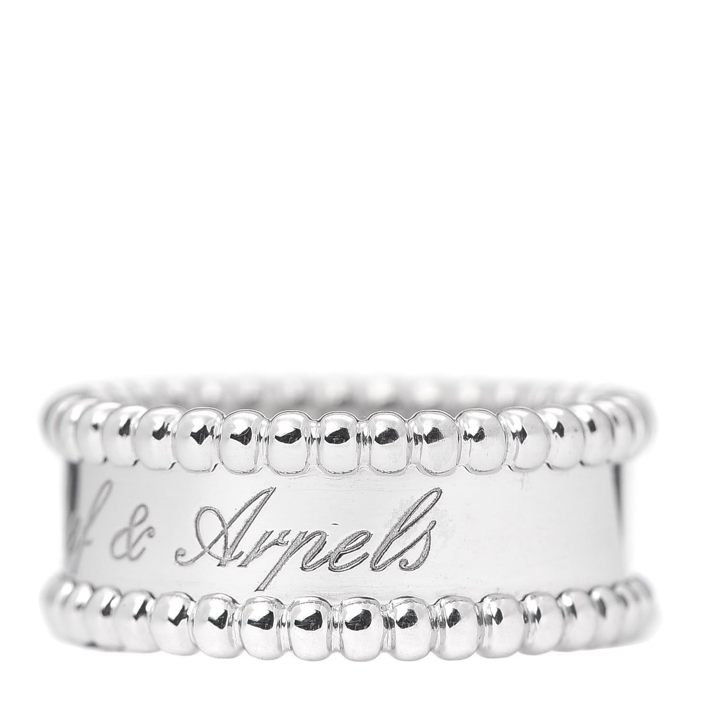 18K White Gold Perlee Signature Ring 50 5.25