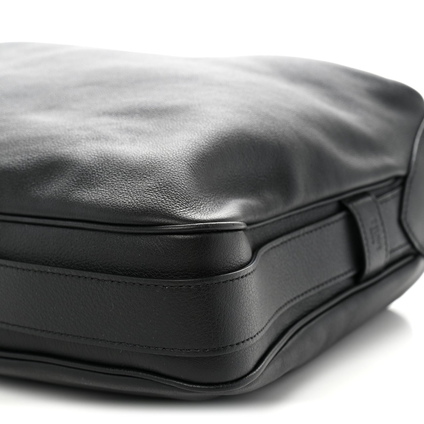 Supple Calfskin Large Romy Shoulder Bag Black