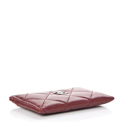 Chanel Lambskin Quilted Card Holder Burgundy 4 of 13