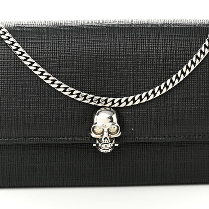 Alexander McQueen Calfskin Skull Wallet on Chain Black 7 of 9