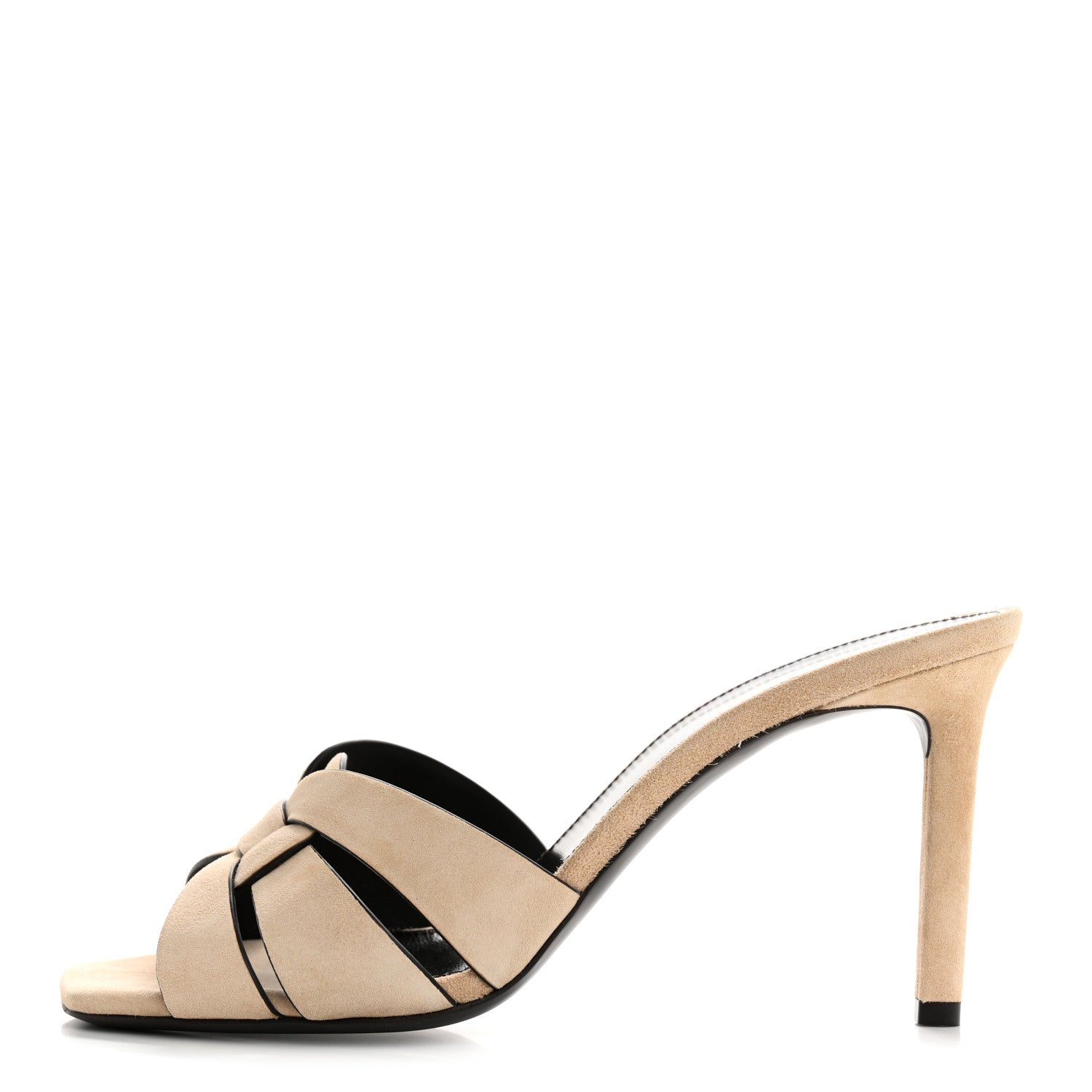 Saint Laurent Suede Tribute 85 Slide Sandals 41 Sand 1 of 10