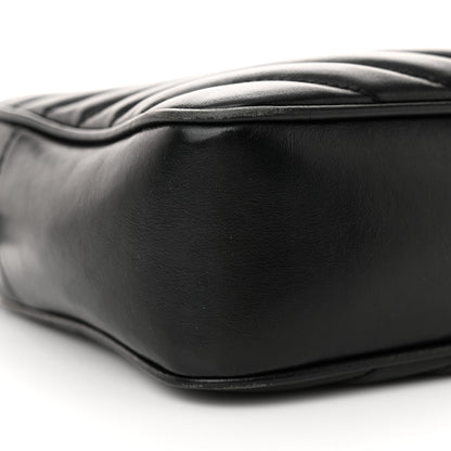 Saint Laurent Calfskin Matelasse Monogram Monochrome Lou Camera Bag Black 9 of 19