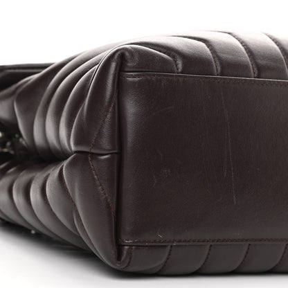Saint Laurent Calfskin Y Quilted Monogram Medium Loulou Chain Satchel Amaranto 9 of 10