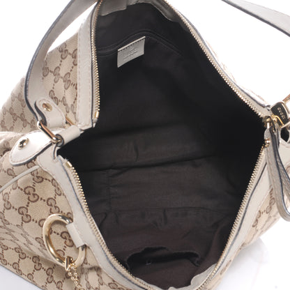 Gucci Monogram Medium Sukey Hobo Off White 5 of 7