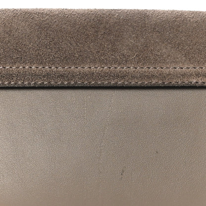 Chloe Suede Calfskin Faye Wallet On Strap Motty Grey 9 of 9