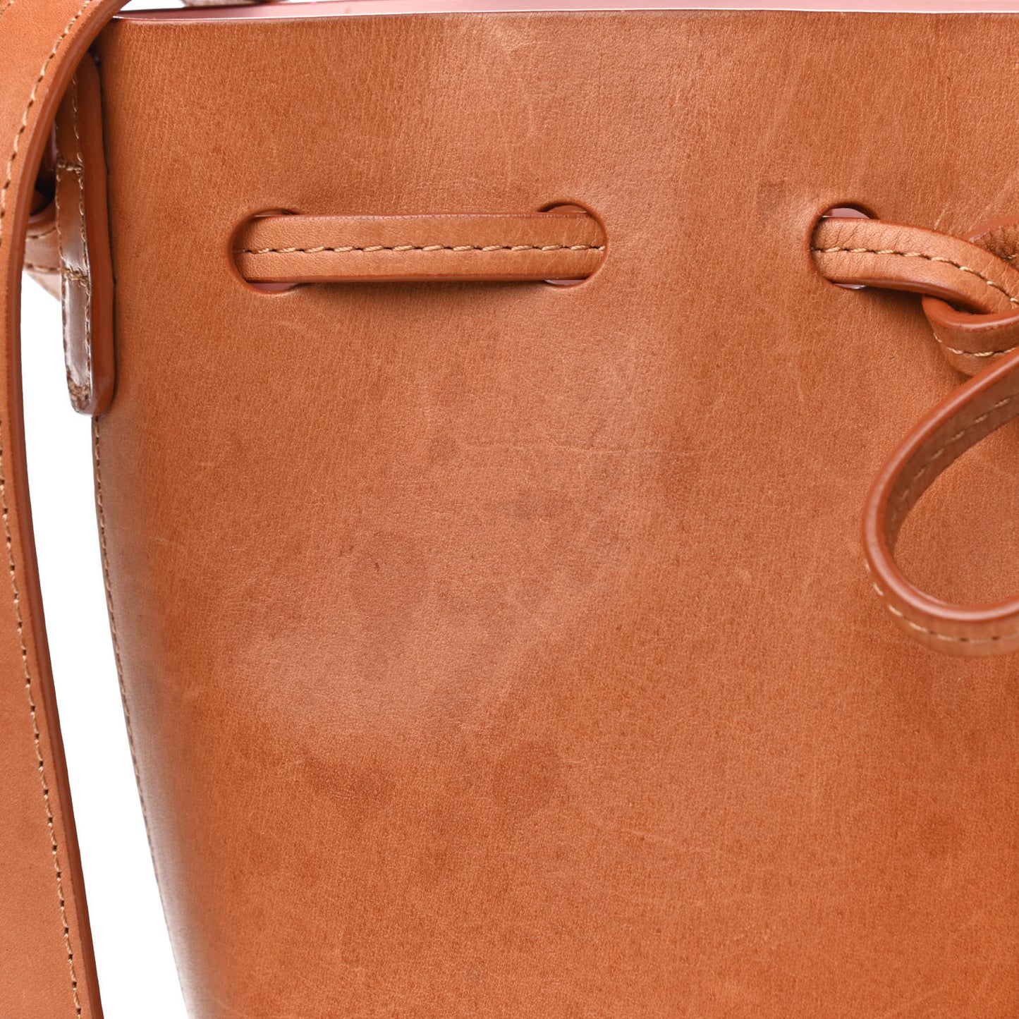 Calfskin Mini Mini Bucket Bag Camello Rosa