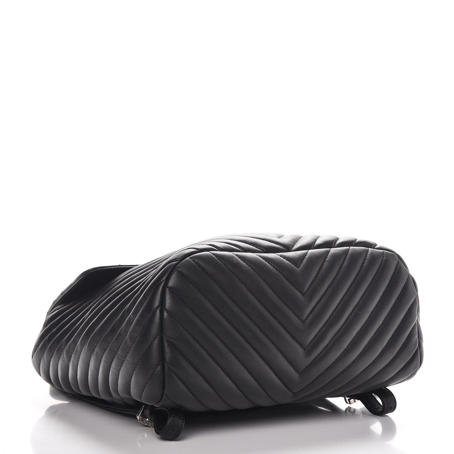 Calfskin Chevron Quilted Large Urban Spirit Backpack Black